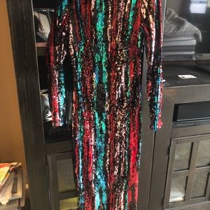 Sequins multi color dress